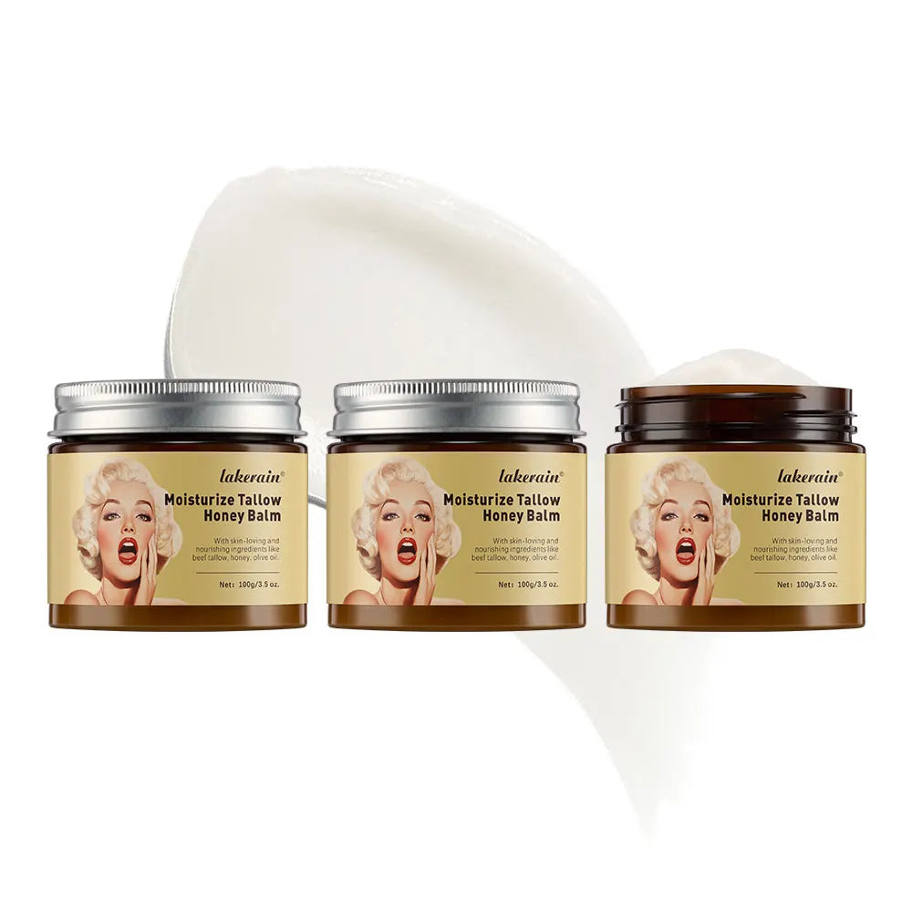 2pcs Whipped Beef Tallow and Manuka Honey Balm100ml Organic Face Cream Moisturizer Body Lotion Skin Care and Lip Balm