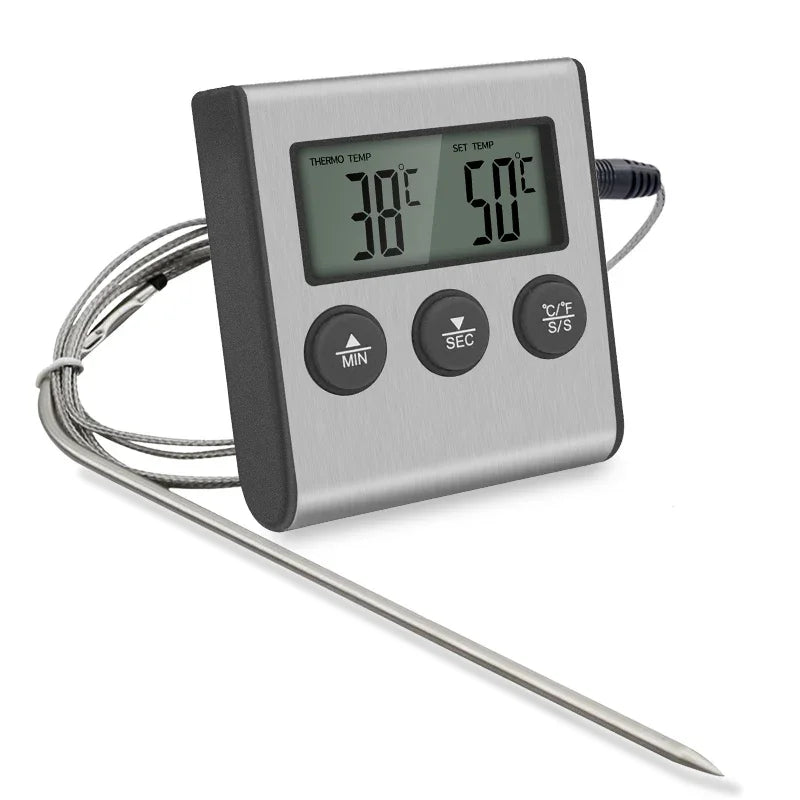 Tp700 Digital Remote Wireless Food Kitchen Oven Thermometer Probe For BBQ Grill Oven Meat Timer Temperature Manually Set