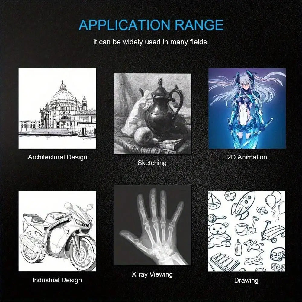 1pc A4 Digital Graphics Tablet: LED Light Box Pad for Writing, Painting, Drawing and Tracing - USB Electronic Art Copy Board