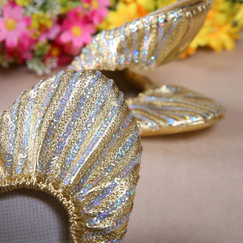 Women Girl Belly Dance Shoes Striped Slipper Flat Ballet Gymnastics Dancing Shoes Soft Sole Non-slip Flat Shoes