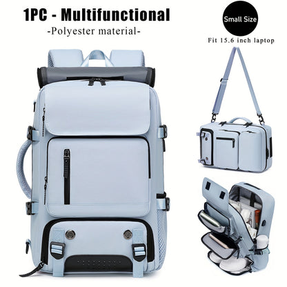 Large Capacity Multi-Functional Backpack - Spacious Hiking & Camping Knapsack with Shoes Compartment, USB Charging Port, Padded Laptop Sleeve, and Multiple Compartments - Ideal for Men, Women, Business, College, and Outdoor E