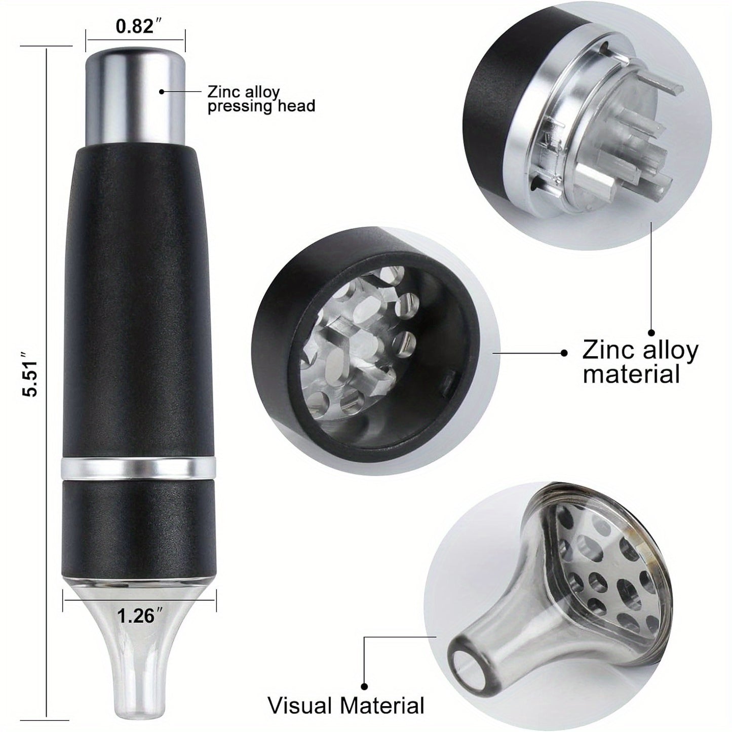 1pc Metal Grinder - Efficient, Detachable, and Integrated ABS Material for Smooth Tobacco and Spice Grinding Experience