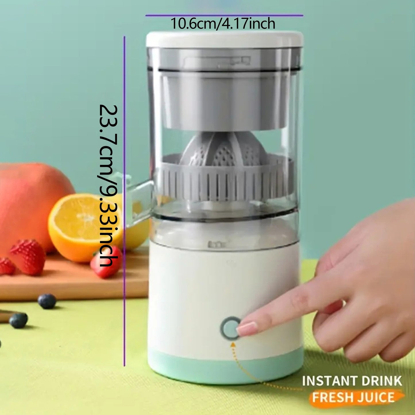 Compact Multifunctional Portable Juicer - Effortless Automatic Juicing, Efficient Separation, Convenient USB Rechargeable Design - Freshly Squeezed Orange Juice in a Compact Cup, Essential Kitchen Appliance for Home Cooking,