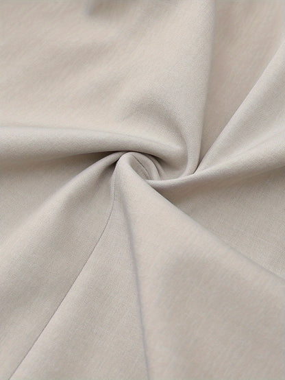 Women's Elegant Professional Pants Set - Single Breasted Shawl Collar Blazer with Flap Pockets, Simple Straight Leg Pants for Work, Office, Business, and Formal Occasions - High-Quality, Comfortable, and Versatile Clothing