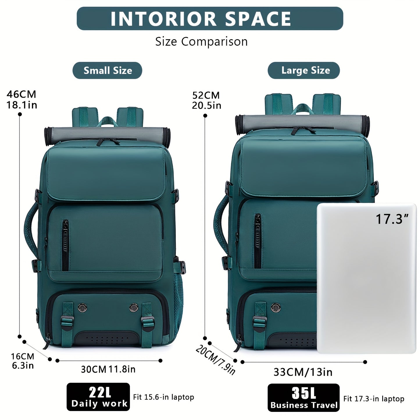 Large Capacity Multi-Functional Backpack - Spacious Hiking & Camping Knapsack with Shoes Compartment, USB Charging Port, Padded Laptop Sleeve, and Multiple Compartments - Ideal for Men, Women, Business, College, and Outdoor E