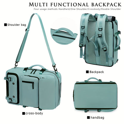 Large Capacity Multi-Functional Backpack - Spacious Hiking & Camping Knapsack with Shoes Compartment, USB Charging Port, Padded Laptop Sleeve, and Multiple Compartments - Ideal for Men, Women, Business, College, and Outdoor E