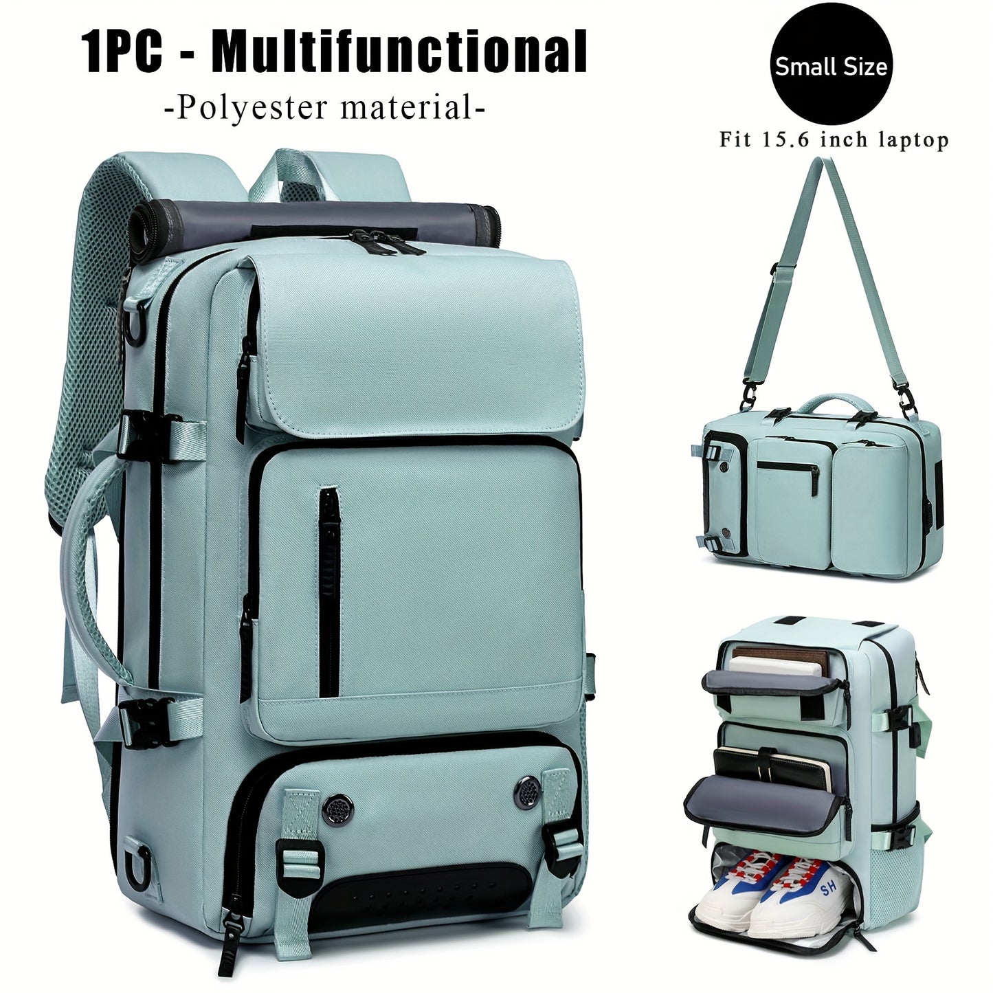 Large Capacity Multi-Functional Backpack - Spacious Hiking & Camping Knapsack with Shoes Compartment, USB Charging Port, Padded Laptop Sleeve, and Multiple Compartments - Ideal for Men, Women, Business, College, and Outdoor E