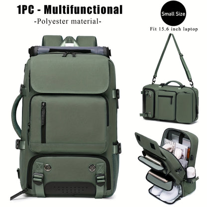 Large Capacity Multi-Functional Backpack - Spacious Hiking & Camping Knapsack with Shoes Compartment, USB Charging Port, Padded Laptop Sleeve, and Multiple Compartments - Ideal for Men, Women, Business, College, and Outdoor E