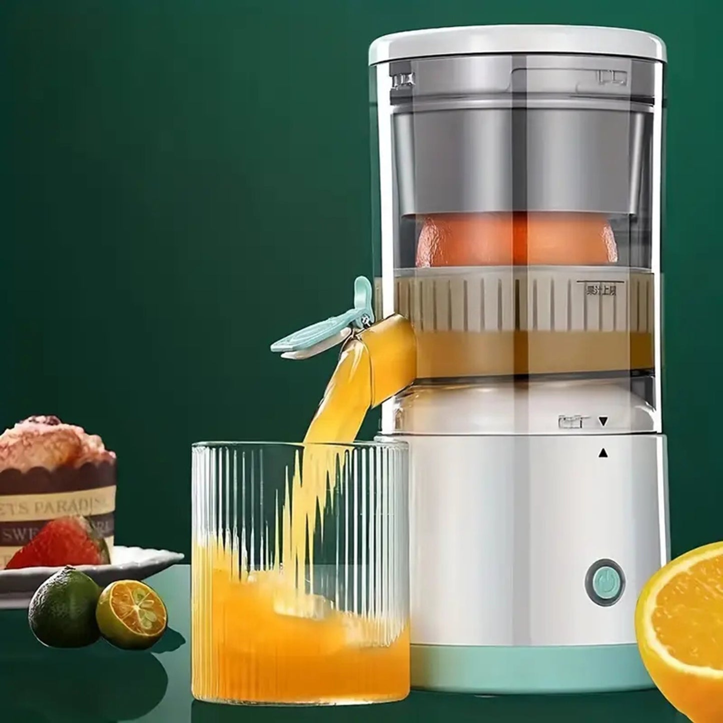 Compact Multifunctional Portable Juicer - Effortless Automatic Juicing, Efficient Separation, Convenient USB Rechargeable Design - Freshly Squeezed Orange Juice in a Compact Cup, Essential Kitchen Appliance for Home Cooking,