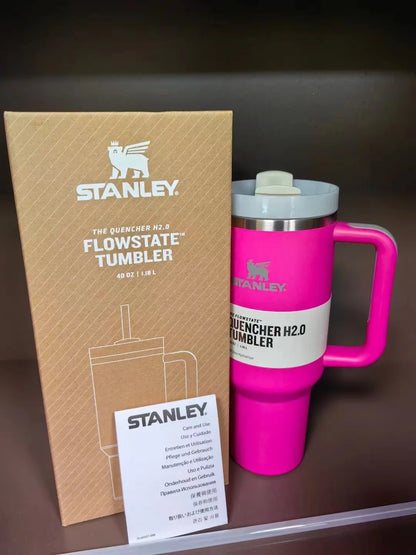 Stanley Quencher H2.0 Tumbler with Handle and Straw 40 oz | Flowstate 3-Position Lid | Cup Holder Compatible for Travel |