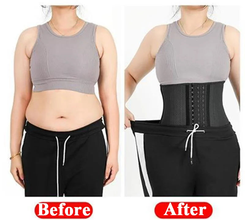 Waist Trainer Body Shaper Tummy Slimming Belt Belly Sheath Posture Correcting Shapewear Corset for Women  Steel Bones Girdles