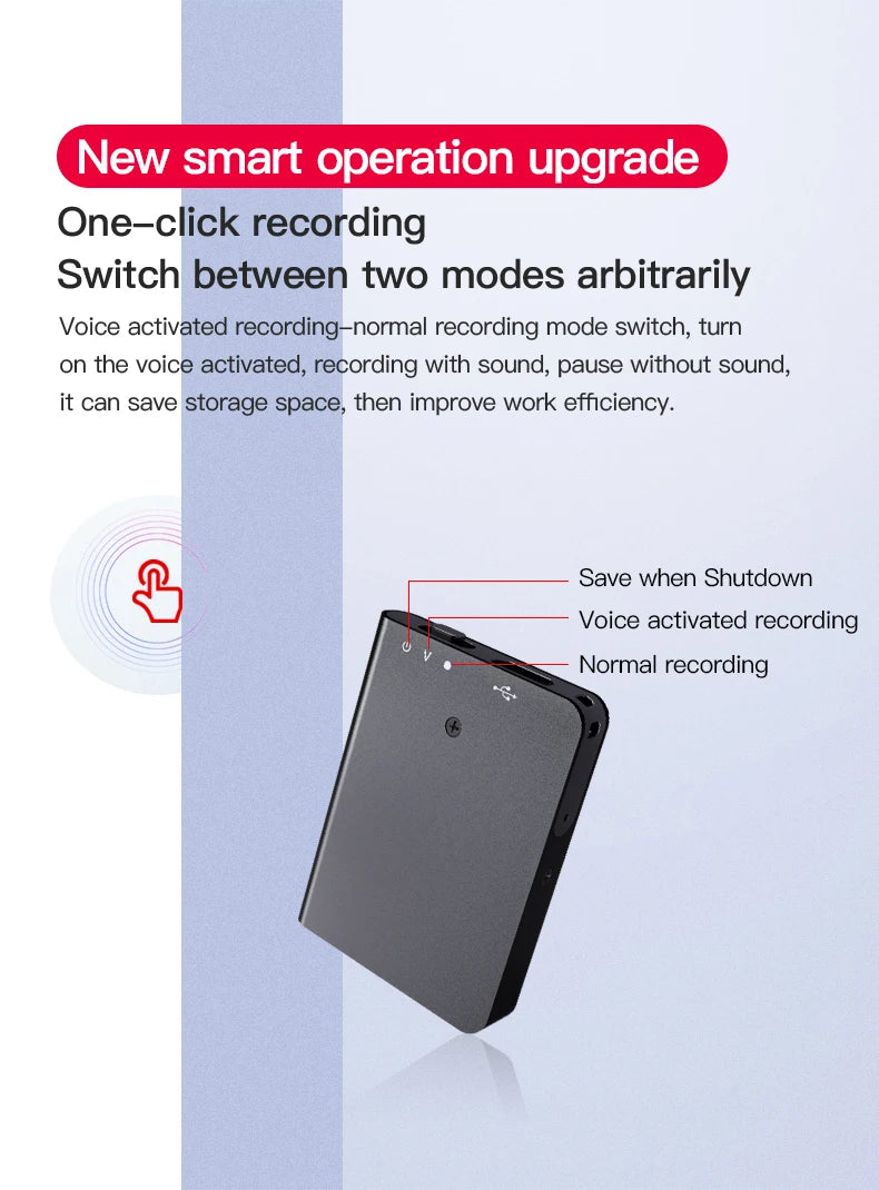 Small Voice Record Activated Mini Digital Voice Recorder Espia Micro Sound Dictaphone Secret Audio Recorder 8/16/32GB MP3 Player