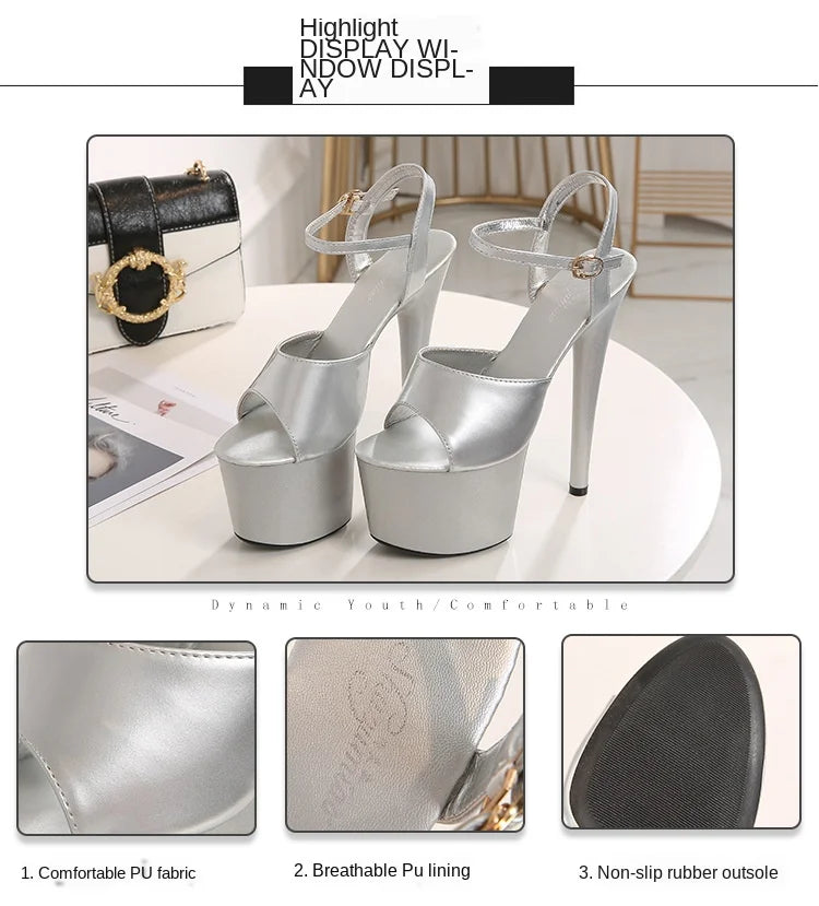 Ladies 2022 SUMMER SANDAL HEEL Pole Dance Shoes Stripper High Heels Women Sexy Shoes Sandals Party Club Platform High-heel Shoes