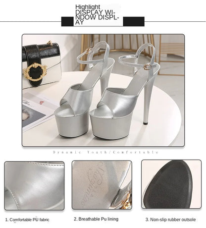 Ladies 2022 SUMMER SANDAL HEEL Pole Dance Shoes Stripper High Heels Women Sexy Shoes Sandals Party Club Platform High-heel Shoes