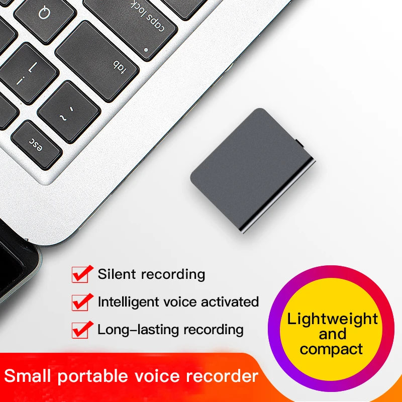 Small Voice Record Activated Mini Digital Voice Recorder Espia Micro Sound Dictaphone Secret Audio Recorder 8/16/32GB MP3 Player