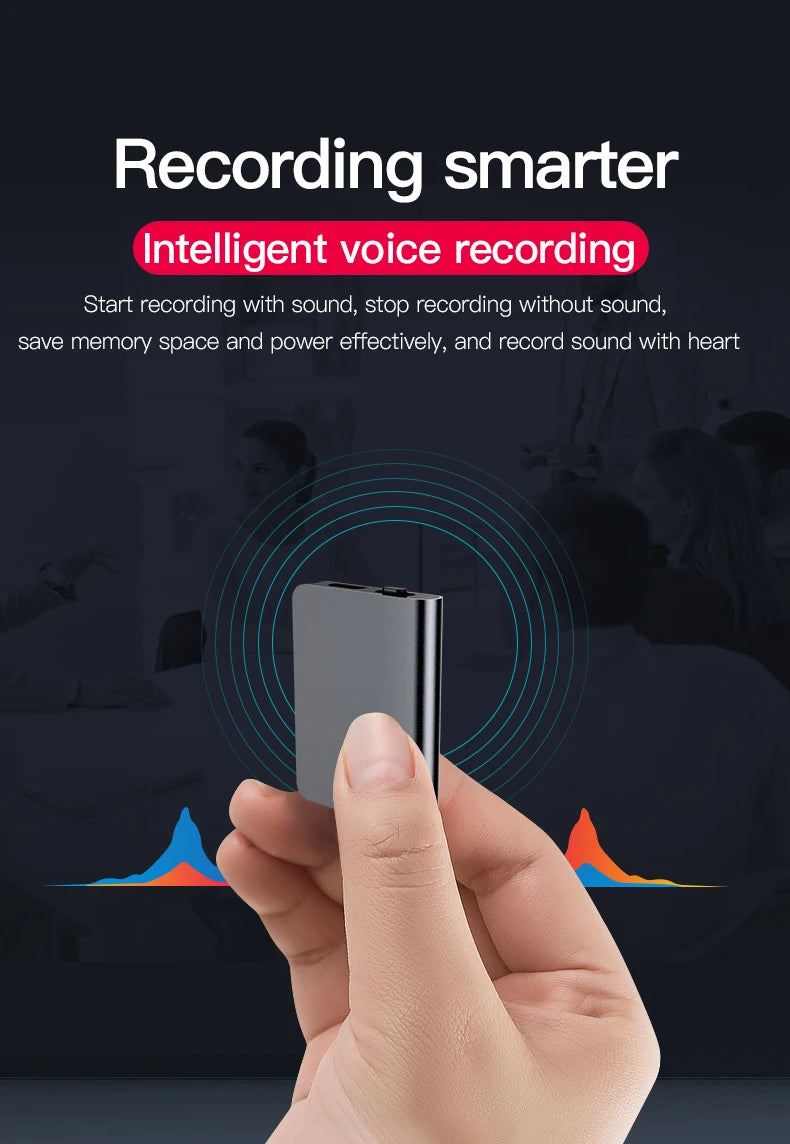 Small Voice Record Activated Mini Digital Voice Recorder Espia Micro Sound Dictaphone Secret Audio Recorder 8/16/32GB MP3 Player