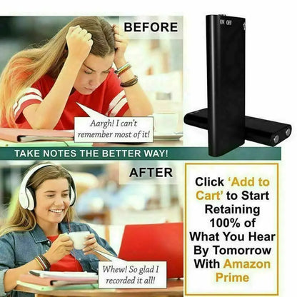 Small Voice Record Activated Mini Digital Voice Recorder Espia Micro Sound Dictaphone Secret Audio Recorder 8/16/32GB MP3 Player