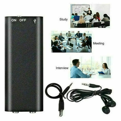 Small Voice Record Activated Mini Digital Voice Recorder Espia Micro Sound Dictaphone Secret Audio Recorder 8/16/32GB MP3 Player