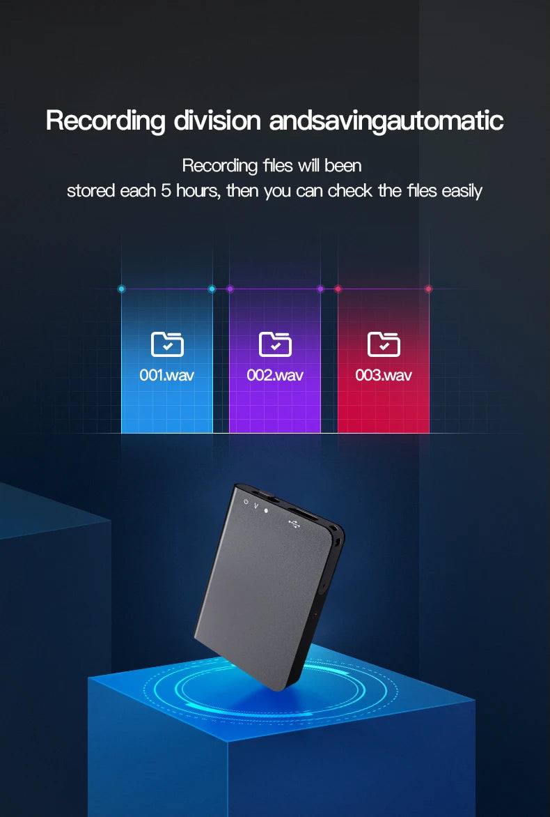 Small Voice Record Activated Mini Digital Voice Recorder Espia Micro Sound Dictaphone Secret Audio Recorder 8/16/32GB MP3 Player