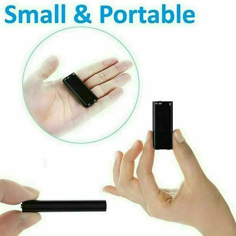 Small Voice Record Activated Mini Digital Voice Recorder Espia Micro Sound Dictaphone Secret Audio Recorder 8/16/32GB MP3 Player