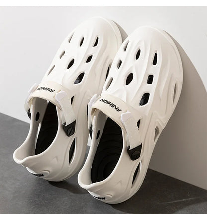 Summer Eva Commuting Slides Clogs Men's Slippers Sandals Beach Water Shoes Trendy Flip Flops Male Slipper Camping Driving