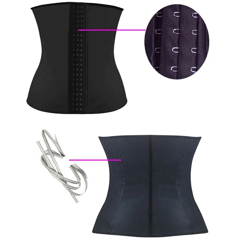 AfruliA Fajas Colombians Girdles Latex Waist Trainer Long Torso Corset Shapewear Slimming Belly Sheath Body Shaper 9 Steel Bones