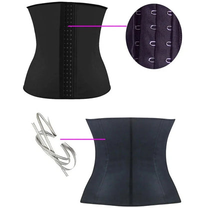 AfruliA Fajas Colombians Girdles Latex Waist Trainer Long Torso Corset Shapewear Slimming Belly Sheath Body Shaper 9 Steel Bones