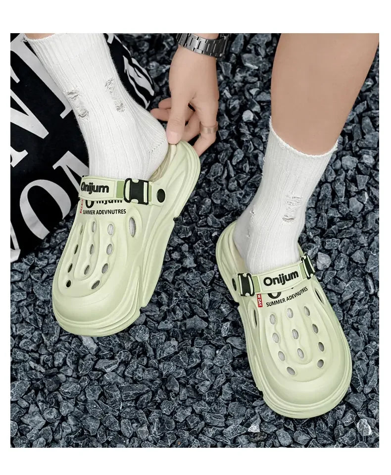 Men Summer Massage Slippers Outdoor Beach Sandals Women Soft Clogs Garden Bottom Indoor Flip Flops Male Sandals Casual Shoes