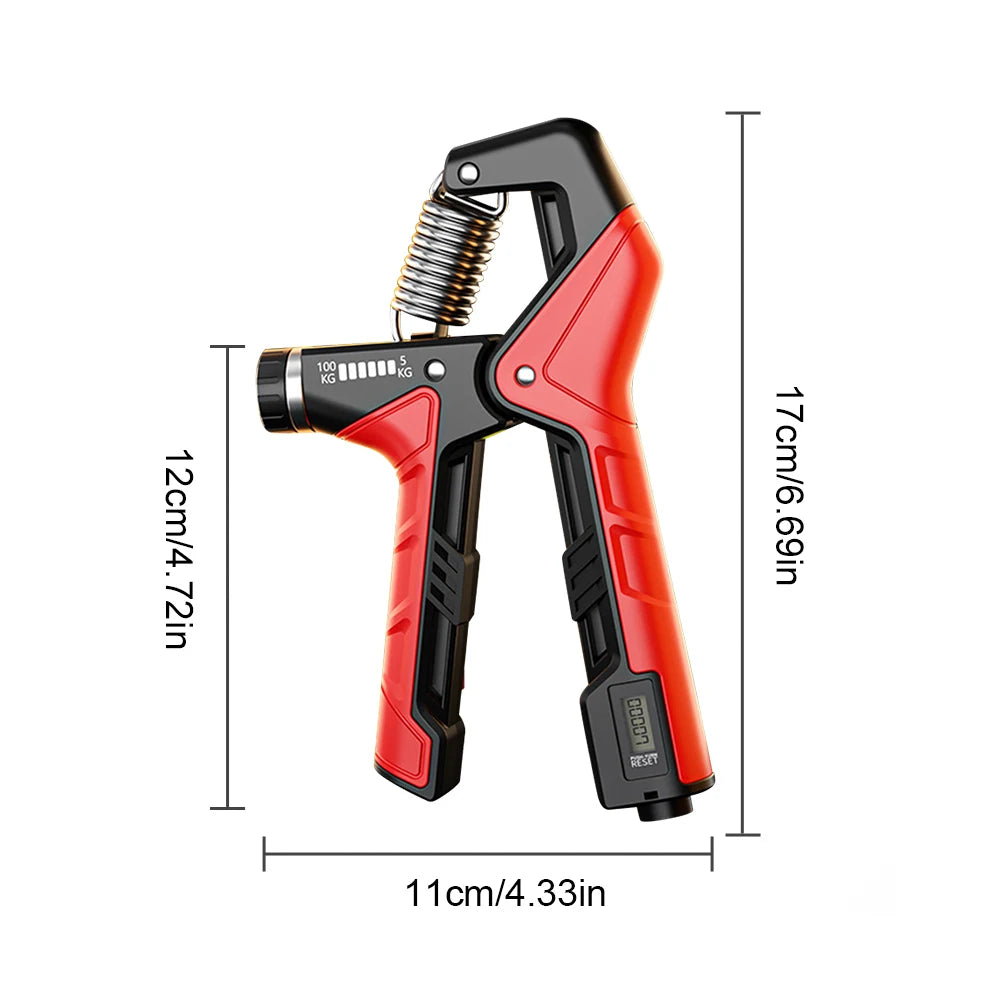 Hand Grip Strengthener Arm Wrist Forearm Trainer Anti Slip Ergonomic Handle 5-100KG Resistance Adjustable for Arm Wrists Fingers