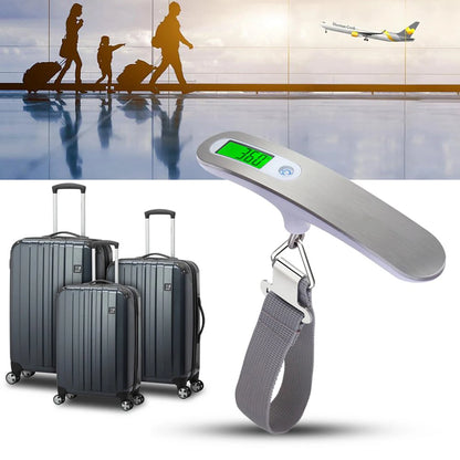110Lb/50Kg Portable Digital Luggage Weight Scale LCD Display Pocket Electronic Suitcase Travel Scale Balance Baggage Weight Tool