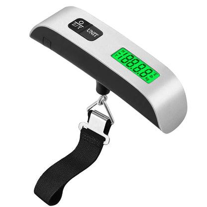 110Lb/50Kg Portable Digital Luggage Weight Scale LCD Display Pocket Electronic Suitcase Travel Scale Balance Baggage Weight Tool