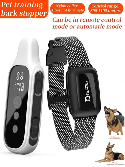 YHLC Electric Dog Training Collar Detachable Bark Rechargeable Anti Barking Shock Vibration Collar for All Dogs Pet