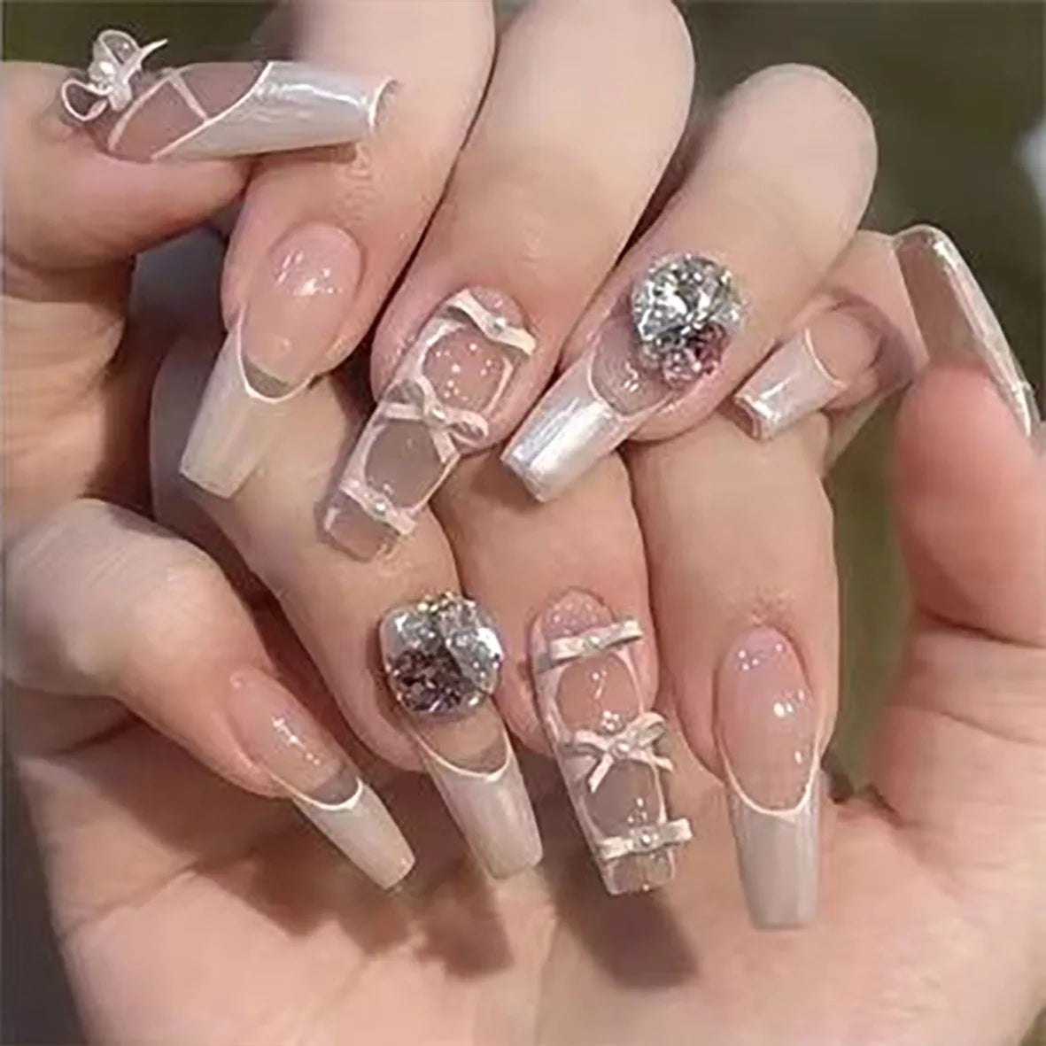 10Pcs Ballet Dance Shoes 3D Nail Charms 8mm Pink Metal Dance Shoes Ribbon Nail Art DIY Kawaii Ballet Bows Manicure Supplies &*&