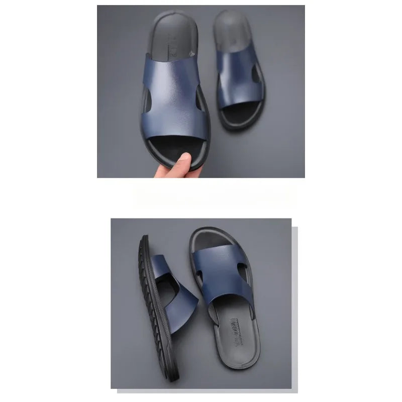 Slippers Outdoor Summer Wear-resistant Anti-slip Joker Trend Soft-soled Men's Casual Shoes.