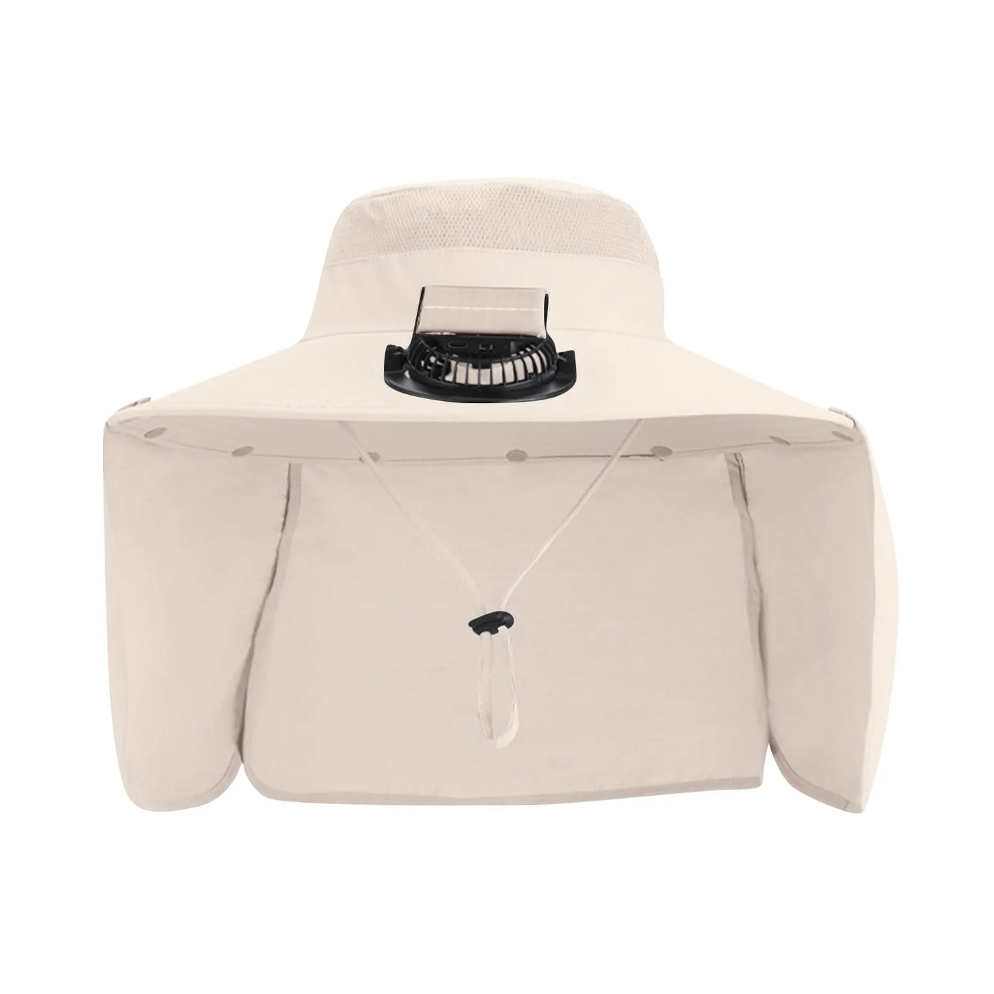 Solar-Powered Outdoor Cooling Fan Hat with Adjustable Brim - UV Protection Sun Cap for Fishing, Hiking & Summer Travel