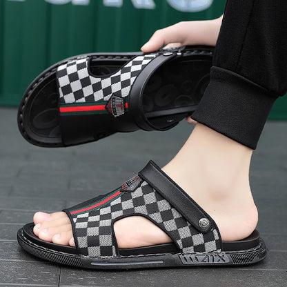 Men's Slippers Summer 2024 Beach Slippers High Quality Non-Slip Flip Flops Soft Sole Outdoor Indoor Slides Slippers Male