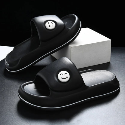Men's Home Slippers Thick Soles Soft Slide Comfortable Indoor and Outdoor Slippers Solid Color Simple Daily Shoes