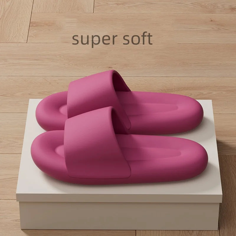 Men's Women's Soft Sole Pillow Slippers Lightweight Open Toe Non Slip EVA Sandals Indoor Outdoor Quick Drying Bathroom Shoes