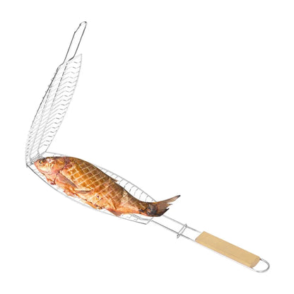 Roasting Fish Grilling BBQ Grill Basket Vegetable Folding Handle Nonstick Outdoor Barbecue Cookware Tool Mesh BBQ Cooking Grills