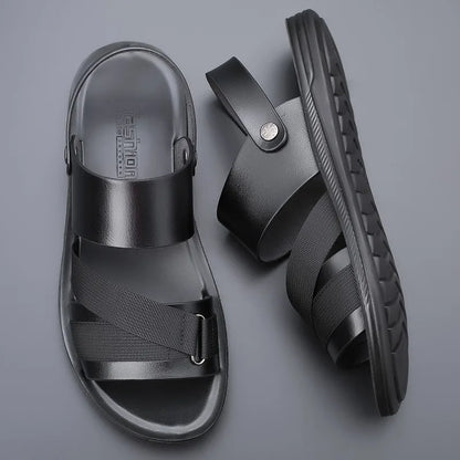 Slippers Outdoor Summer Wear-resistant Anti-slip Joker Trend Soft-soled Men's Casual Shoes.