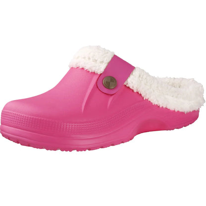 Fashion Men Cotton Slippers Winter Women Men Short Plush Slippers Casual Waterproof Garden Men Shoes New Fur Furry Cotton Shoes