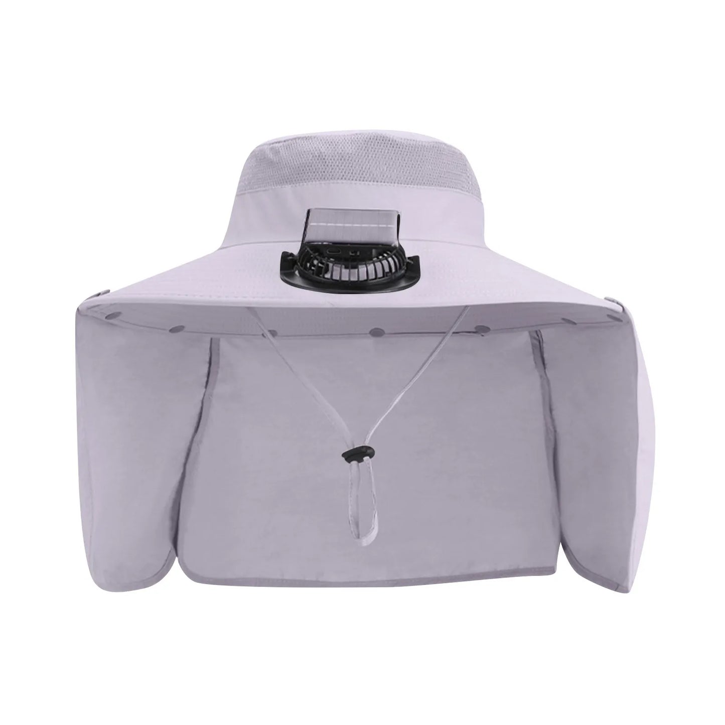 Solar-Powered Outdoor Cooling Fan Hat with Adjustable Brim - UV Protection Sun Cap for Fishing, Hiking & Summer Travel