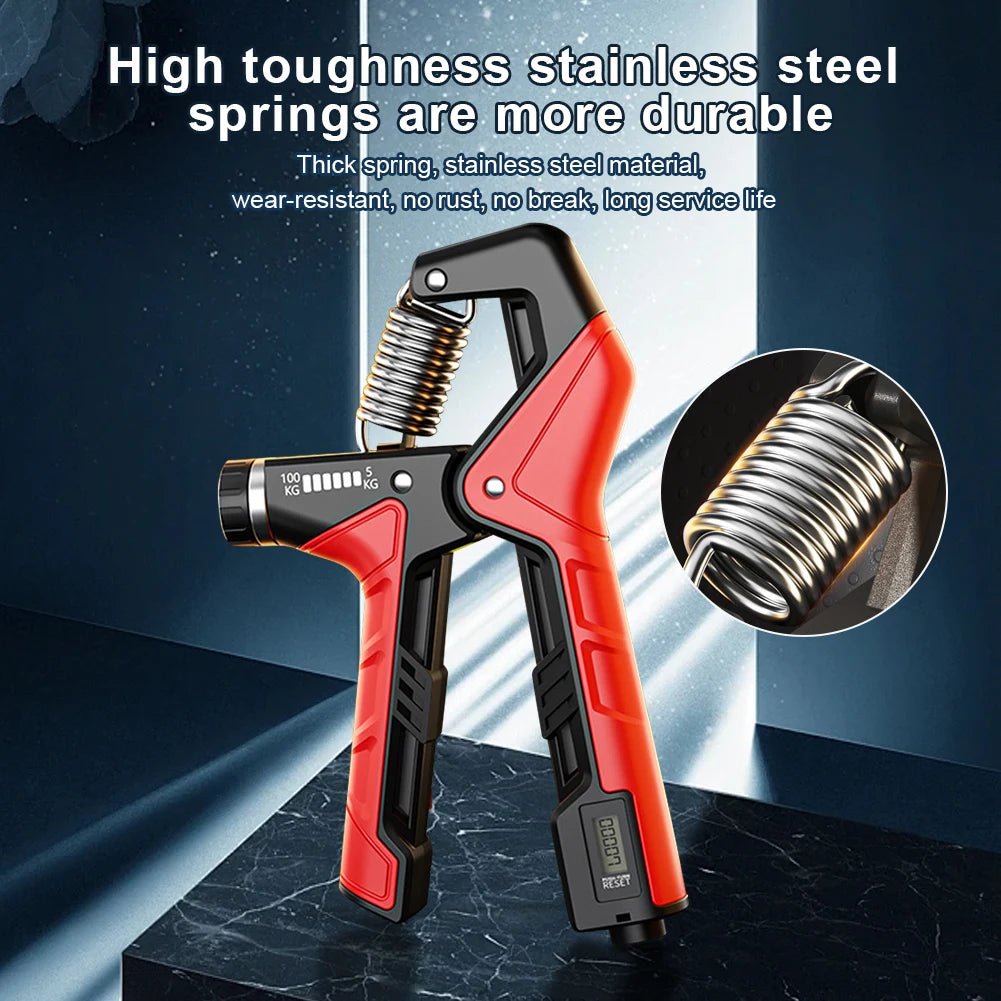 Hand Grip Strengthener Arm Wrist Forearm Trainer Anti Slip Ergonomic Handle 5-100KG Resistance Adjustable for Arm Wrists Fingers