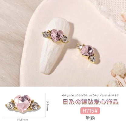 10Pcs Ballet Dance Shoes 3D Nail Charms 8mm Pink Metal Dance Shoes Ribbon Nail Art DIY Kawaii Ballet Bows Manicure Supplies &*&