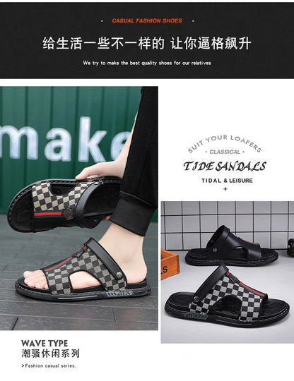 Men's Slippers Summer 2024 Beach Slippers High Quality Non-Slip Flip Flops Soft Sole Outdoor Indoor Slides Slippers Male