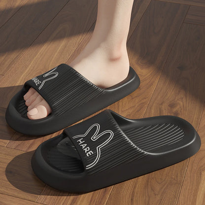 ZHIDA Summer Women Slippers Bath Thick Platform Non-Slip Indoor Home Shoes Cartoon Flip Flops Outdoor Beach Sandals Ladies Slide