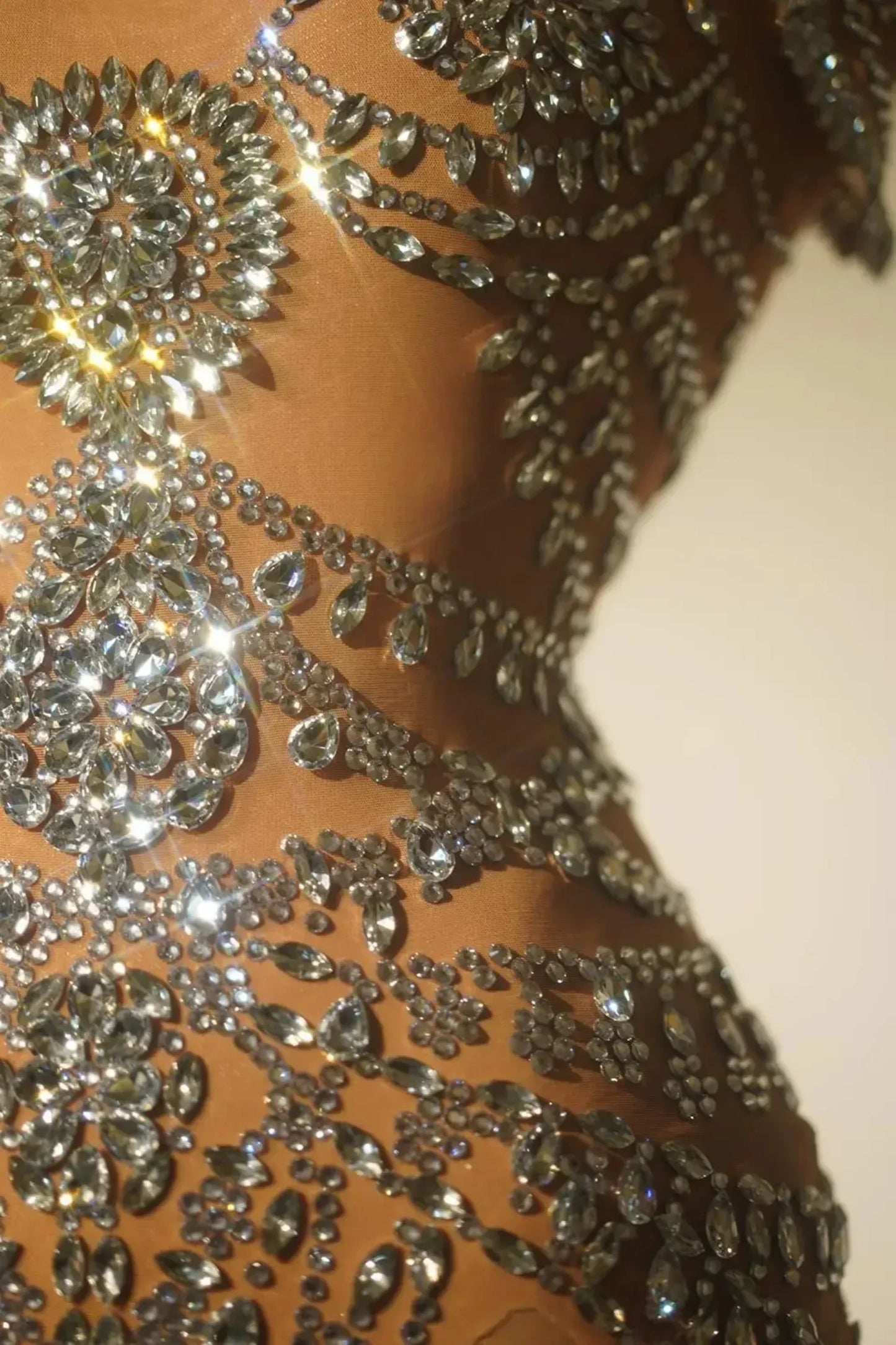 Club Birthday Leotard Dancer Playsuit Performance Wear Mesh Rhinestone Jumpsuit Sexy Women See Through Crystal Bodysuits