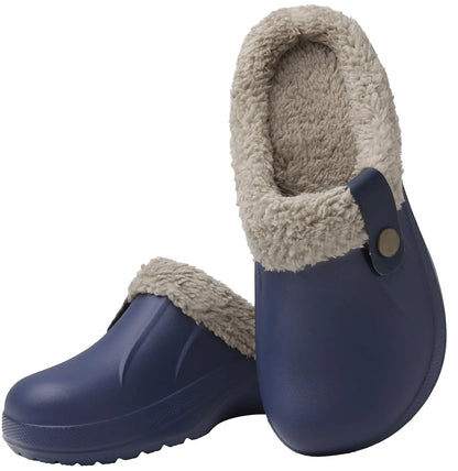 Fashion Men Cotton Slippers Winter Women Men Short Plush Slippers Casual Waterproof Garden Men Shoes New Fur Furry Cotton Shoes