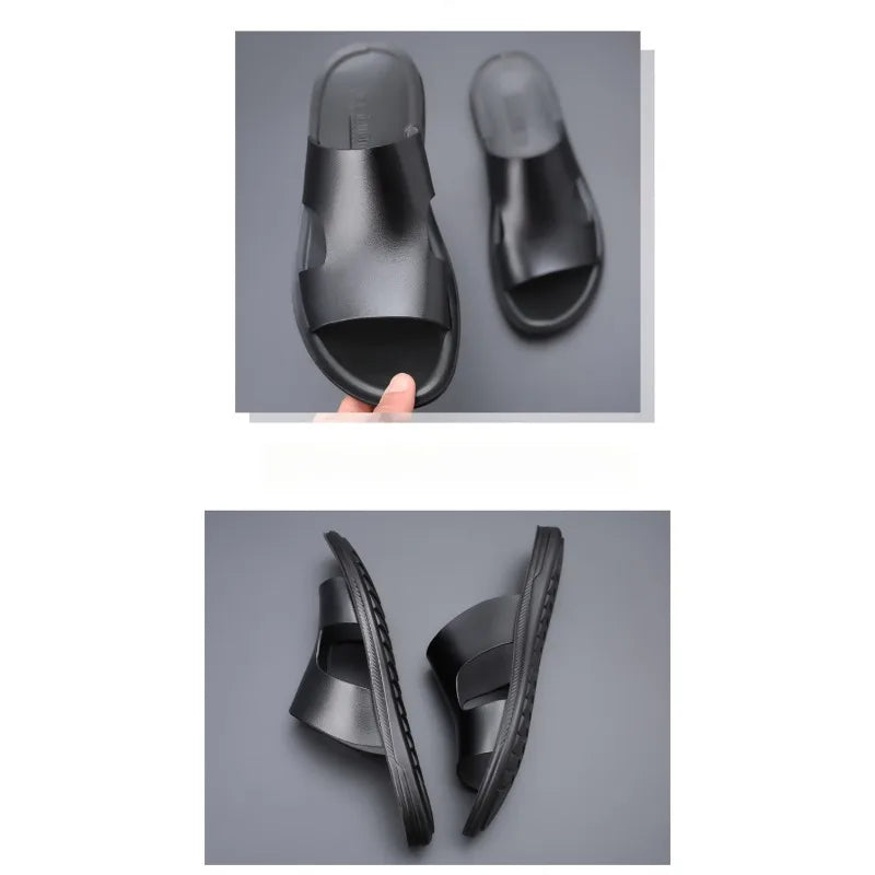 Slippers Outdoor Summer Wear-resistant Anti-slip Joker Trend Soft-soled Men's Casual Shoes.
