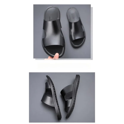 Slippers Outdoor Summer Wear-resistant Anti-slip Joker Trend Soft-soled Men's Casual Shoes.